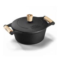 Caçarola Tradição 20 Cm 2,5 L Em Ferro Fundido E Alça De Madeira Panela Mineira - 1
