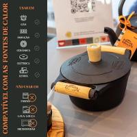 Caçarola Tradição 20 Cm 2,5 L Em Ferro Fundido E Alça De Madeira Panela Mineira - 3