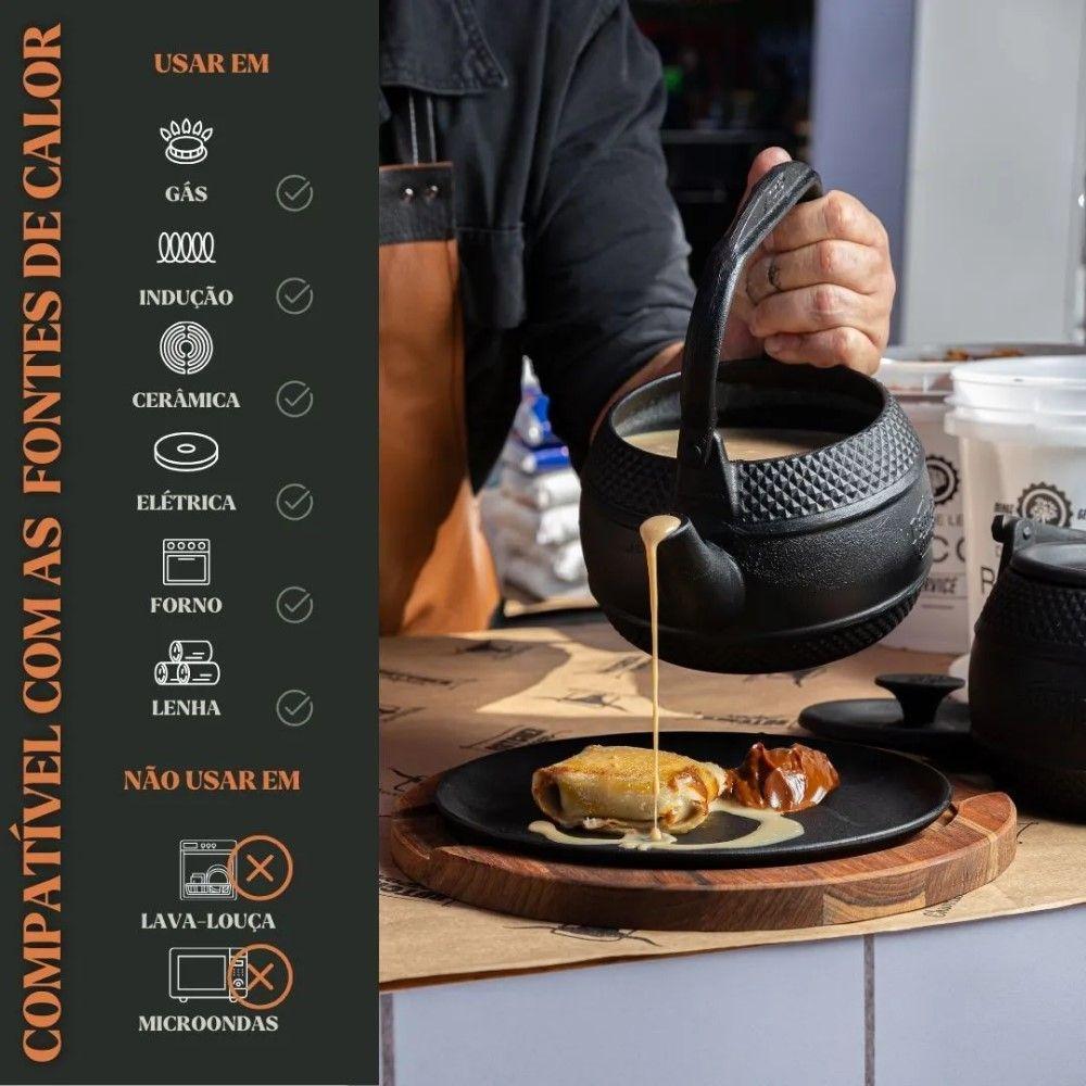 Chaleira Artesanal Em Ferro Fundido 2l Panela Mineira - 4