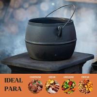 Caldeirão Bojudo Com Tampa 20 Cm 6 L Em Ferro Fundido Panela Mineira - 5