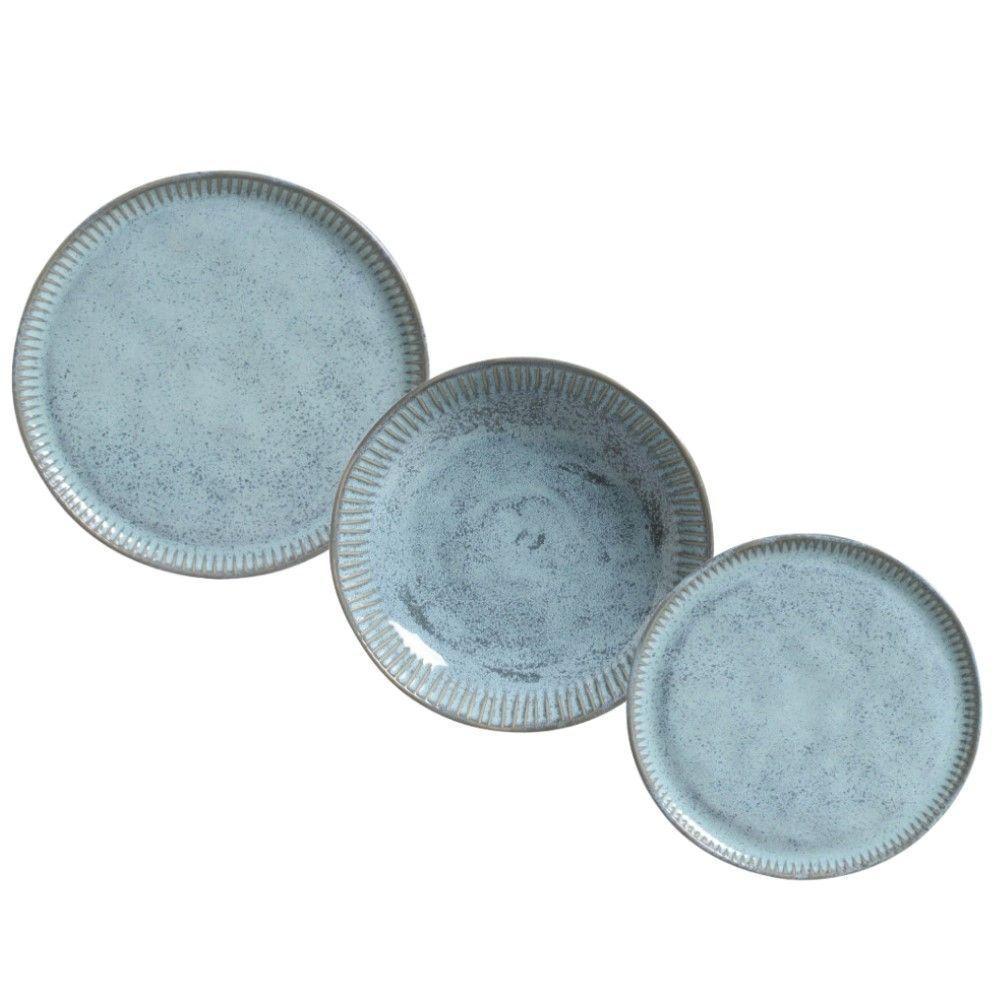 Jogo De Pratos 18 Peças Linhas Breeze Porto Brasil - 1