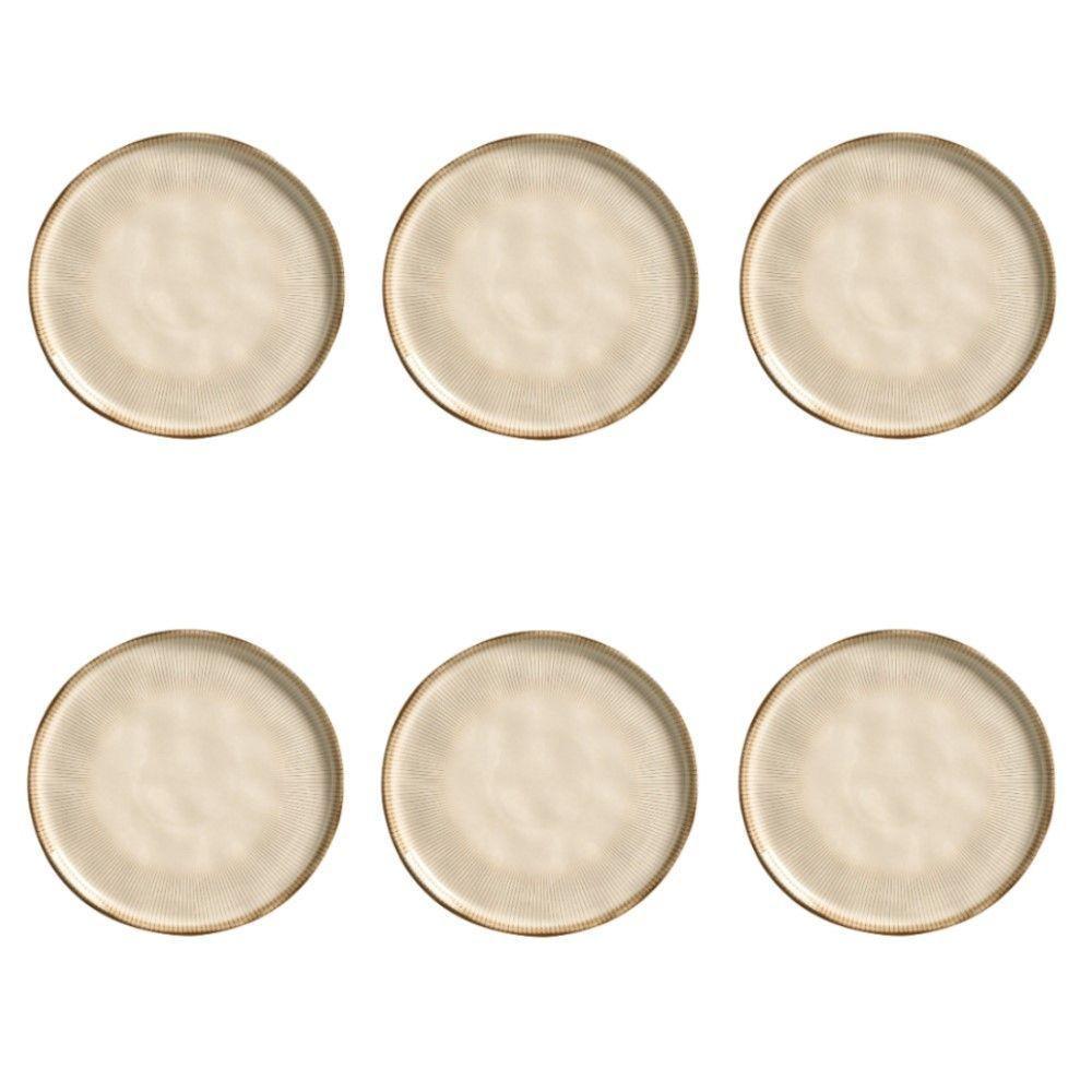 Conjunto De Pratos De Sobremesa 06 Peças Bio Raio Porto Brasil - 1