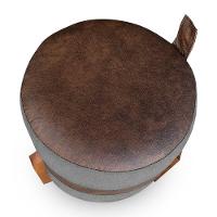 Kit 02 Puffs Le Mans Veludo Grafite E Corano Nozes Base De Madeira - Pallazio - 5