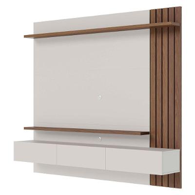 Painel Tv 70 Pol Suspenso 180cm Buriti Amêndoa-off White C05 Mpozenato