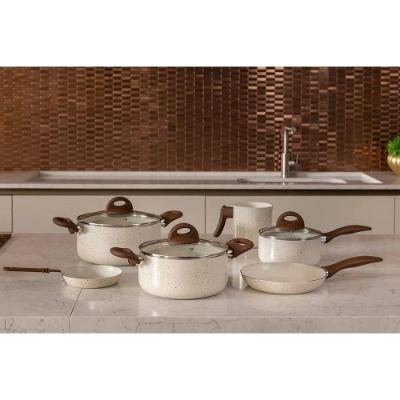 Jogo De Panelas 6 Peças Vanilla Em Alumínio E Revestimento Cerâmico Ceramic Life Smart Plus Brinox