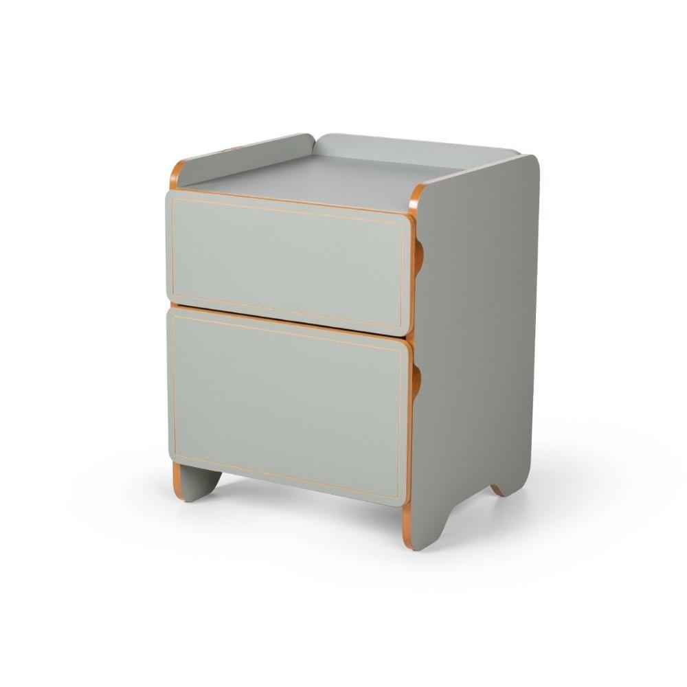 Mesa De Cabeceira 2 Gavetas 45cm Cindy - Verde - 1