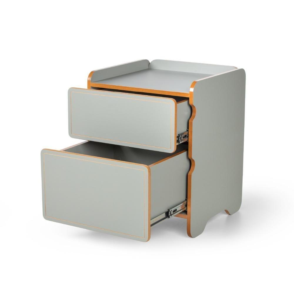 Mesa De Cabeceira 2 Gavetas 45cm Cindy - Verde - 5