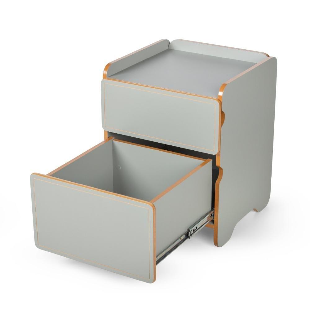 Mesa De Cabeceira 2 Gavetas 45cm Cindy - Verde - 6