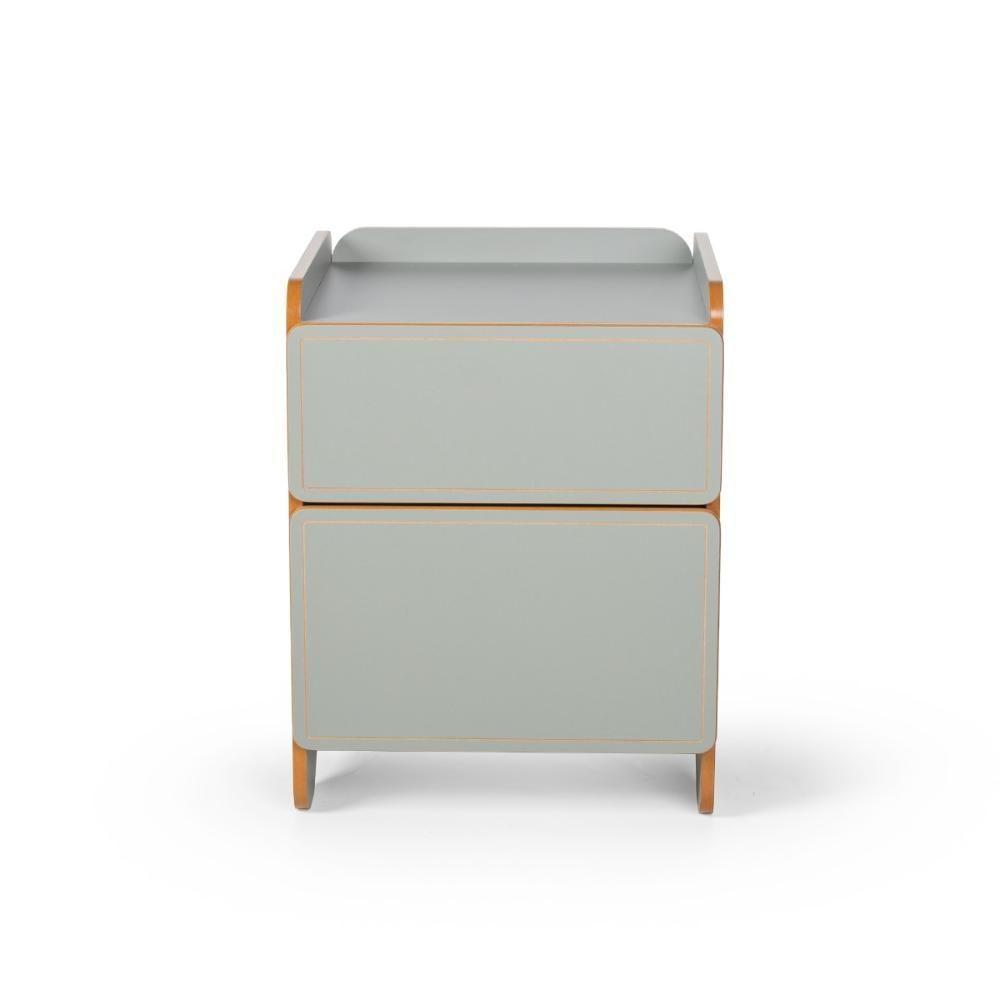 Mesa De Cabeceira 2 Gavetas 45cm Cindy - Verde - 7