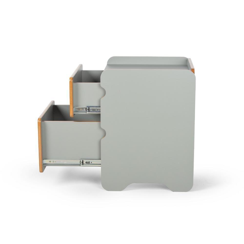 Mesa De Cabeceira 2 Gavetas 45cm Cindy - Verde - 8