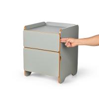 Mesa De Cabeceira 2 Gavetas 45cm Cindy - Verde