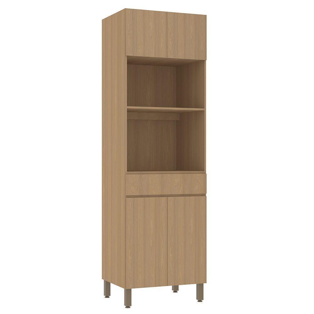 Paneleiro 70cm 4 Portas E 1 Gaveta Com Espaço Torre Quente S Freijó-freijó Brasil - 1