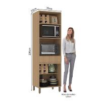 Paneleiro 70cm 4 Portas E 1 Gaveta Com Espaço Torre Quente S Freijó-freijó Brasil - 2