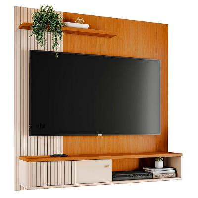 Painel Tv 65 Pol E Bancada Suspensa Neris Z10 Off Cinamomo Mpozenato