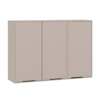 Armário Aéreo 120cm 3 Portas Stylo Luciane Móveis Cinammon
