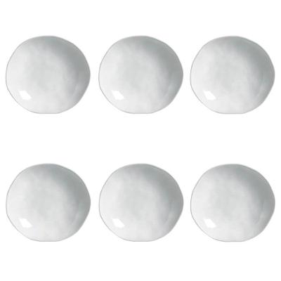 Conjunto de Pratos Fundos Orgânico New White 6 Peças Cerâmica Branco Porto Brasil