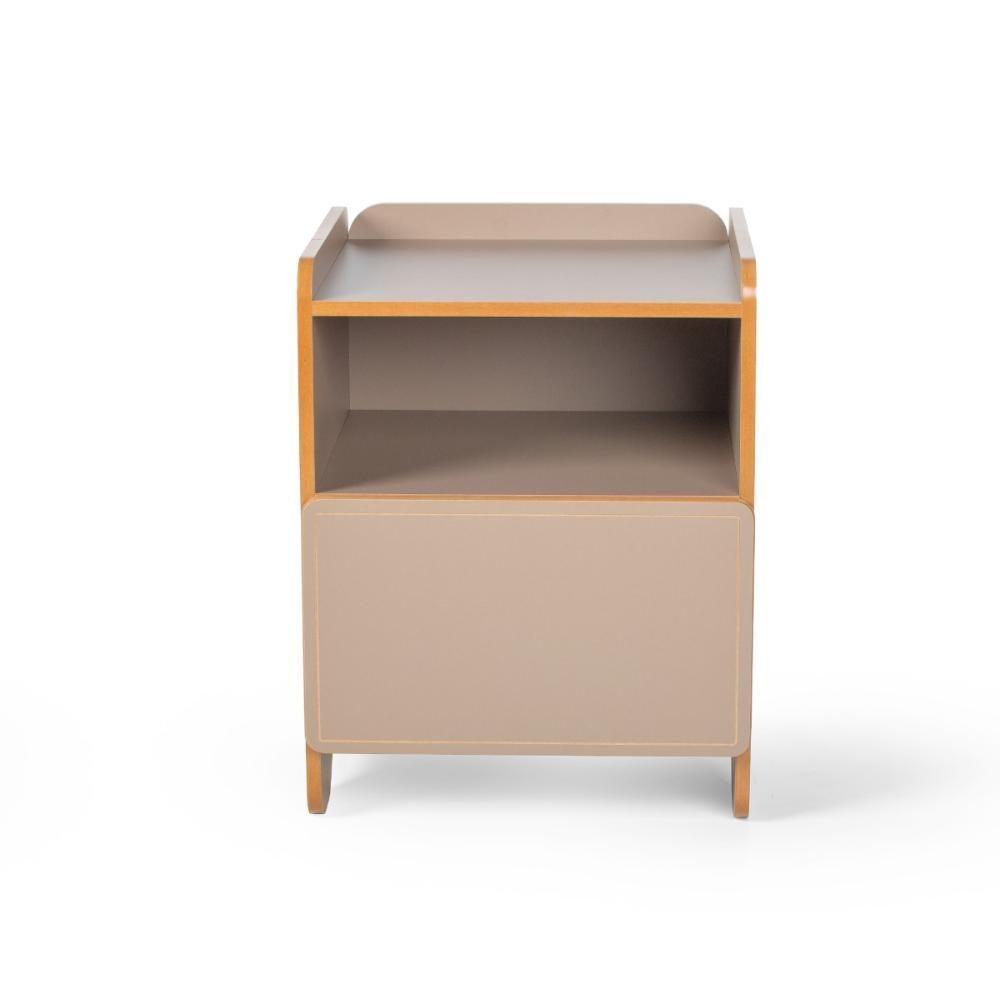 Mesa De Cabeceira 1 Gaveta Com Nicho Cindy - Marrom - 8