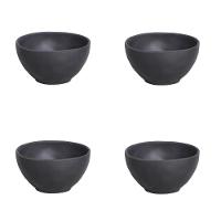 Conjunto De Cumbucas 04 Peças 560ml Orgânico Preto Matte Porto Brasil - 1