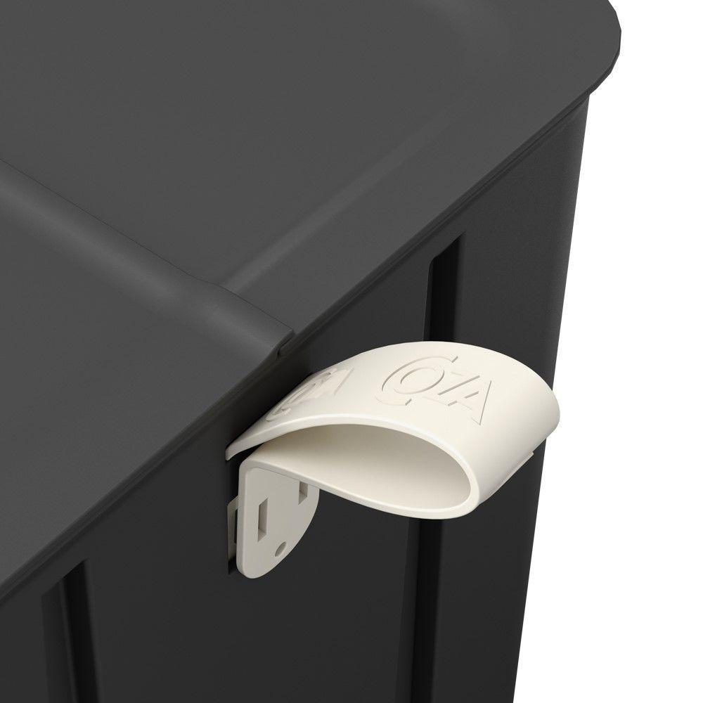 Lixeira Com Pedal Borboleta 12l Preto Com Alça Bege Coza - 8