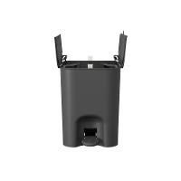 Lixeira Com Pedal Borboleta 12l Preto Com Alça Bege Coza - 3