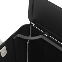 Lixeira Com Pedal Borboleta 12l Preto Com Alça Bege Coza - 6