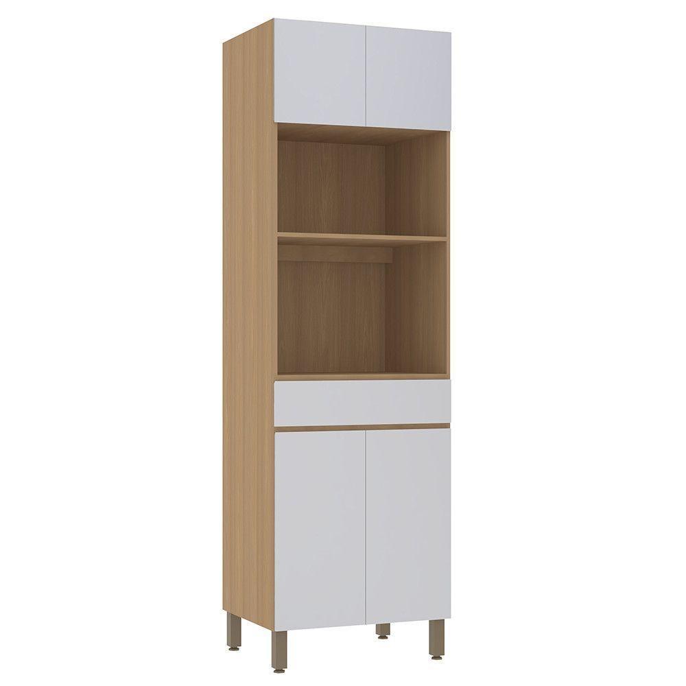 Paneleiro 70cm 4 Portas E 1 Gaveta Com Espaço Torre Quente S Freijó-cinza Cristal - 1