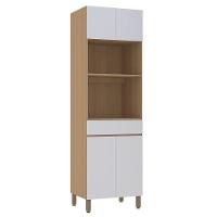 Paneleiro 70cm 4 Portas E 1 Gaveta Com Espaço Torre Quente S Freijó-cinza Cristal - 1