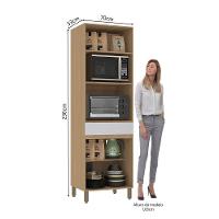 Paneleiro 70cm 4 Portas E 1 Gaveta Com Espaço Torre Quente S Freijó-cinza Cristal - 2