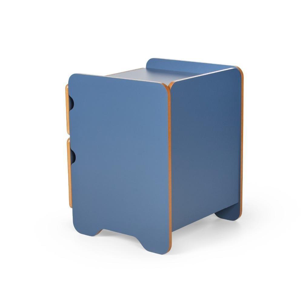 Mesa De Cabeceira 2 Gavetas 45cm Cindy - Azul - 9