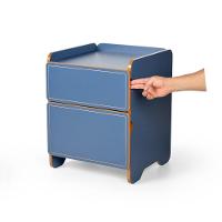 Mesa De Cabeceira 2 Gavetas 45cm Cindy - Azul - 5