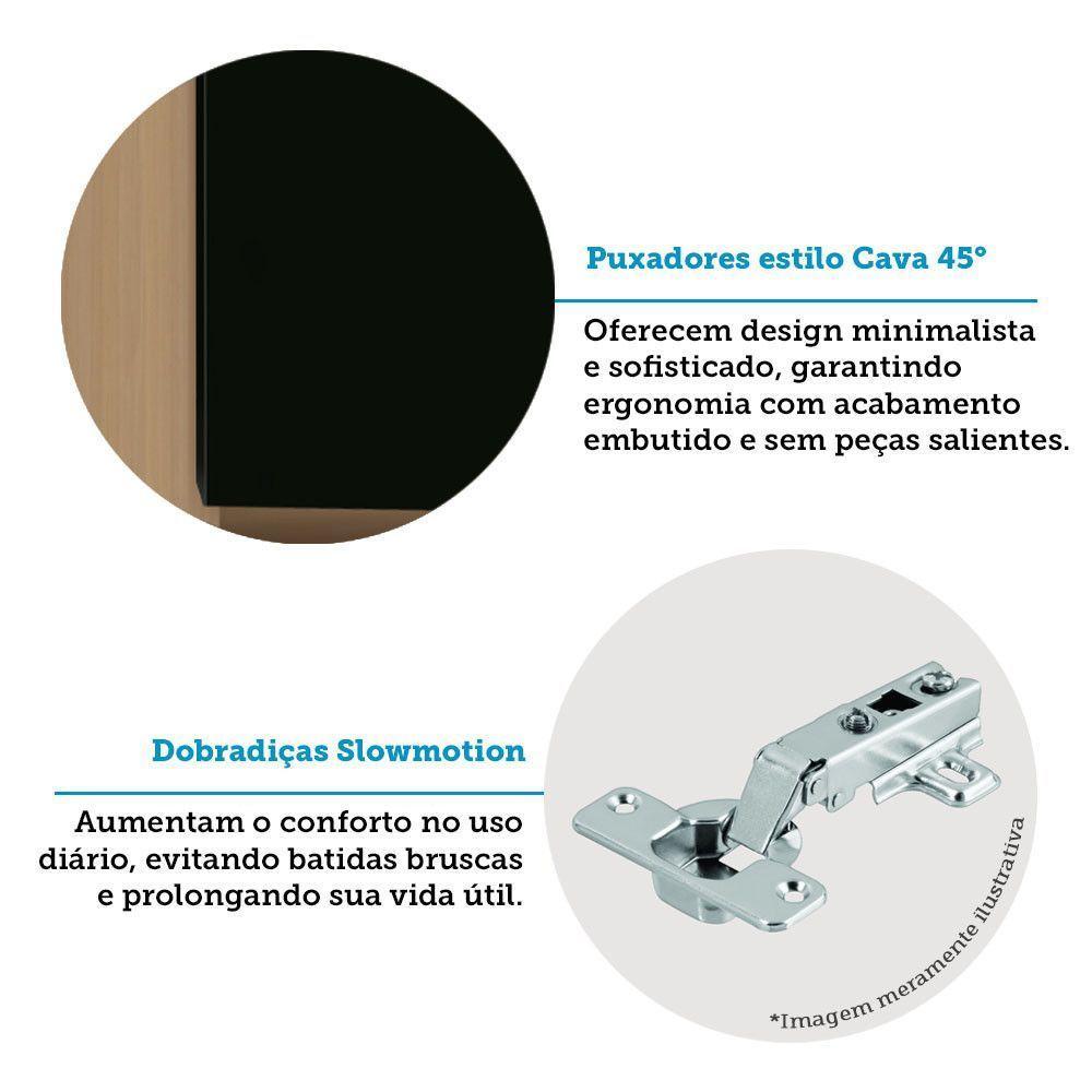 Paneleiro 70cm 4 Portas E 1 Gaveta Com Espaço Torre Quente S Freijó-preto - 3