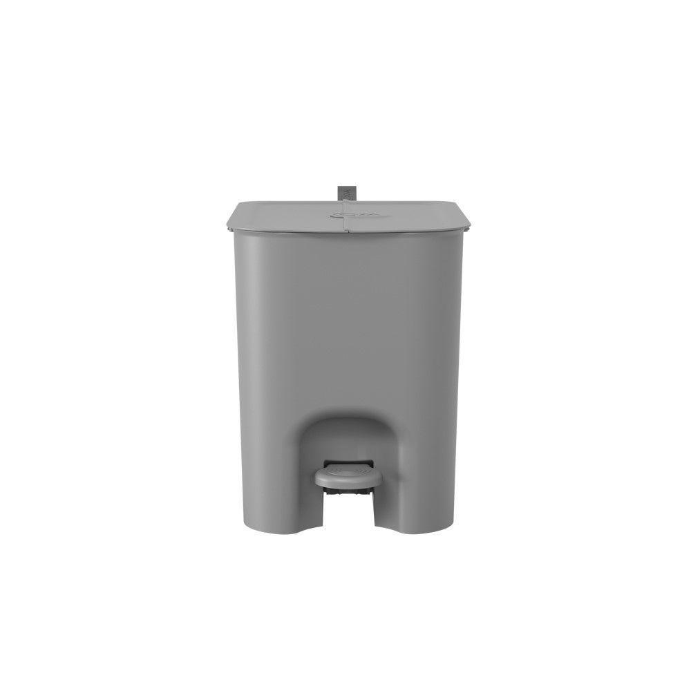 Lixeira Com Pedal Borboleta 12l Cinza Com Alça Chumbo Coza - 2