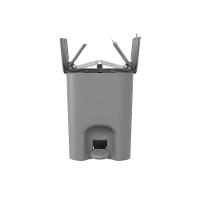 Lixeira Com Pedal Borboleta 12l Cinza Com Alça Chumbo Coza