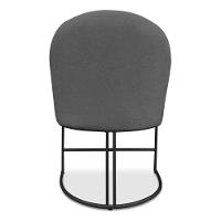 Kit 08 Cadeiras Poltrona De Jantar Bela Suede Grafite Base Metálica Industrial Preto - Pallazio - 6