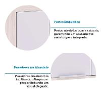 Armário Aéreo 60cm Com Nicho Para Microondas 2 Portas Art Lu Pátina-cinza Cristal - 2