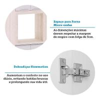 Armário Aéreo 60cm Com Nicho Para Microondas 2 Portas Art Lu Pátina-cinza Cristal - 3