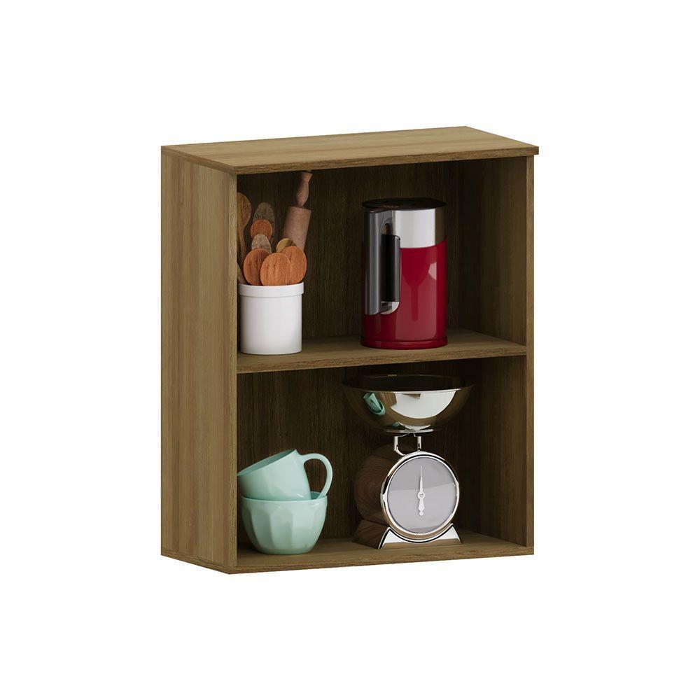 Armário Aéreo 60 Cm 2 Portas Isis Luciane Móveis Avelã-mocca Laca - 2