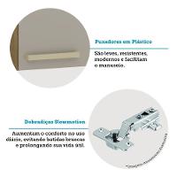 Armário Aéreo 60 Cm 2 Portas Isis Luciane Móveis Avelã-mocca Laca