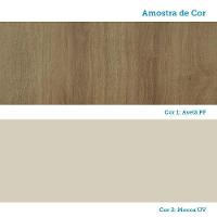 Armário Aéreo 120cm 3 Portas Com Vidro Canelado Com Nicho Is Avelã-mocca Laca - 6