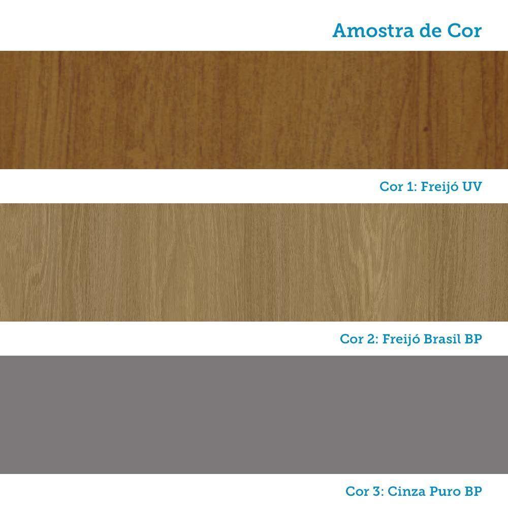 Paneleiro Simples 40cm 2 Portas Slim Luciane Móveis Freijó-freijó Brasil-cinza Puro - 4