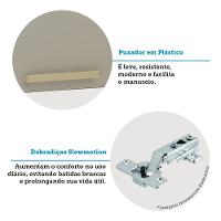 Armário Aéreo 80cm 1 Porta Basculante Isis Luciane Móveis Avelã-mocca Laca - 5