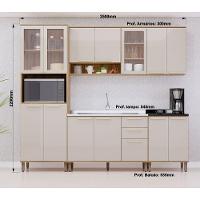 Cozinha Modulada Compacta 5 Peças Sem Tampo De 120 E Sem Pia Avelã-mocca Laca - 2