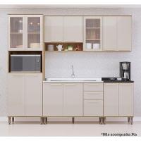 Cozinha Modulada Compacta 5 Peças Sem Tampo De 120 E Sem Pia Avelã-mocca Laca - 3