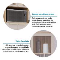 Cozinha Modulada Compacta 5 Peças Sem Tampo De 120 E Sem Pia Avelã-mocca Laca - 6