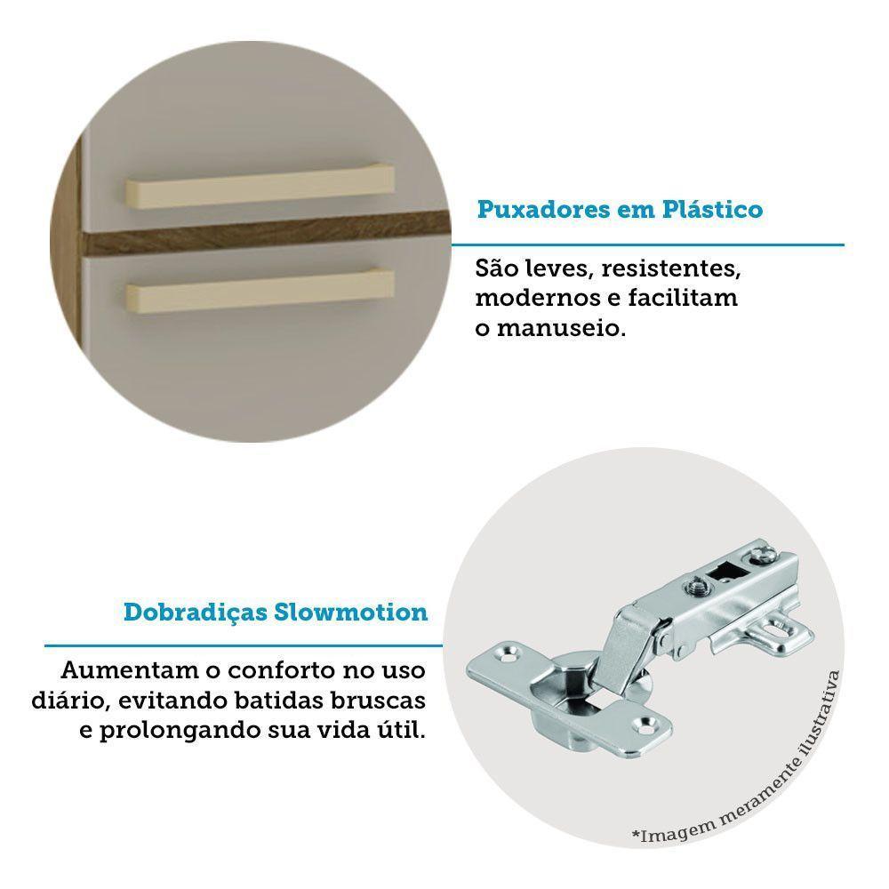 Paneleiro 40cm 2 Portas Isis Luciane Móveis Avelã-mocca Laca - 4