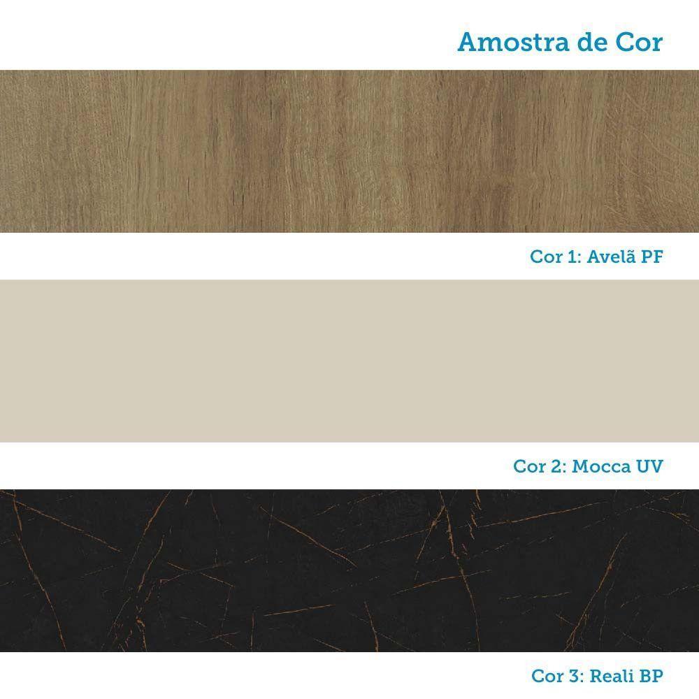 Cozinha Modulada Compacta 4 Peças Com Tampos Isis Luciane Mó Avelã-mocca Laca - 8