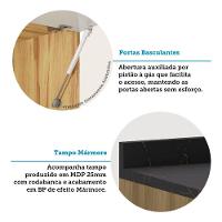 Cozinha Modulada Compacta 4 Peças Com Tampos Isis Luciane Mó Avelã-mocca Laca - 7