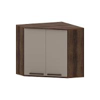 Armário Aéreo Canto Diagonal 2 Portas Luna Luciane Móveis Nogueira Dourado-cinammon - 1