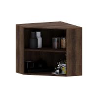 Armário Aéreo Canto Diagonal 2 Portas Luna Luciane Móveis Nogueira Dourado-cinammon - 2