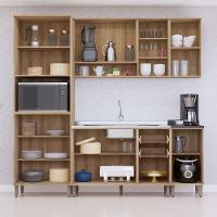 Cozinha Modulada Compacta 5 Peças Sem Tampos E Sem Pia Isis Avelã-mocca Laca - 3